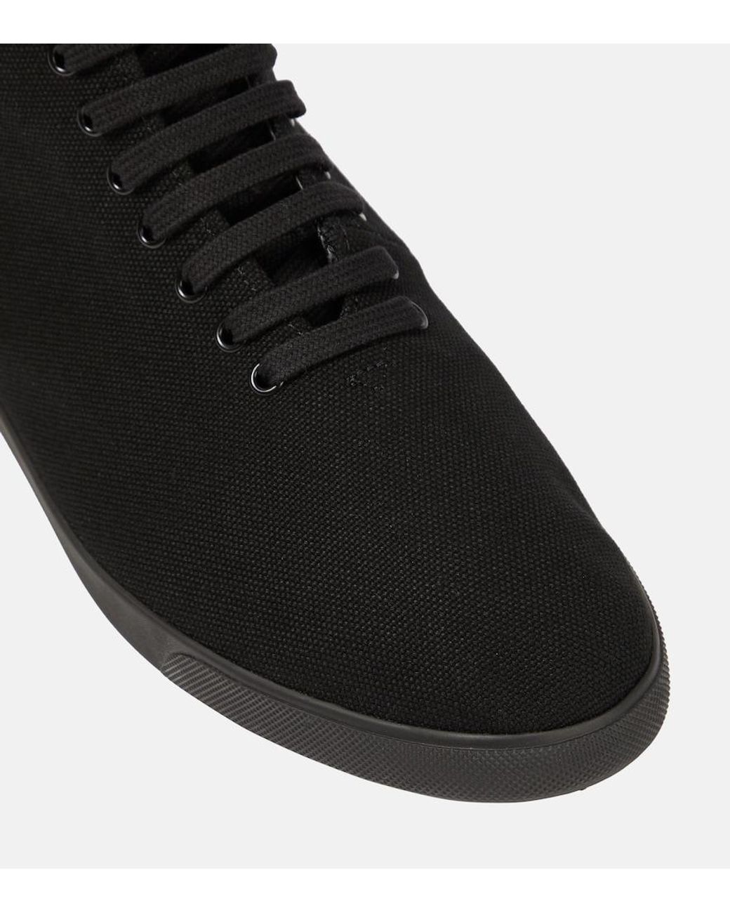 The Row Black Canvas High-Top Sneakers