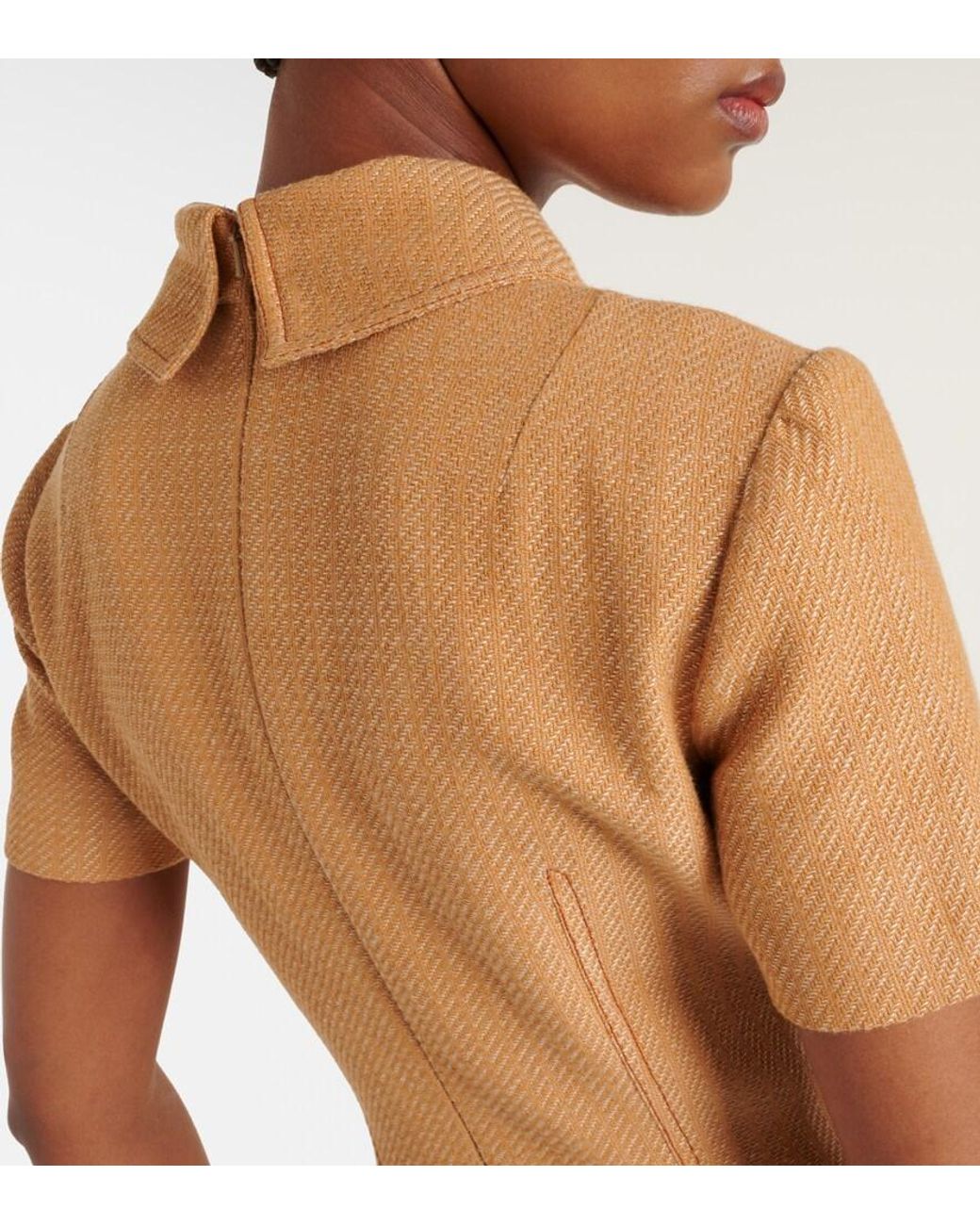 Emilia Wickstead Natural Jody Cotton And Linen Blend Dress