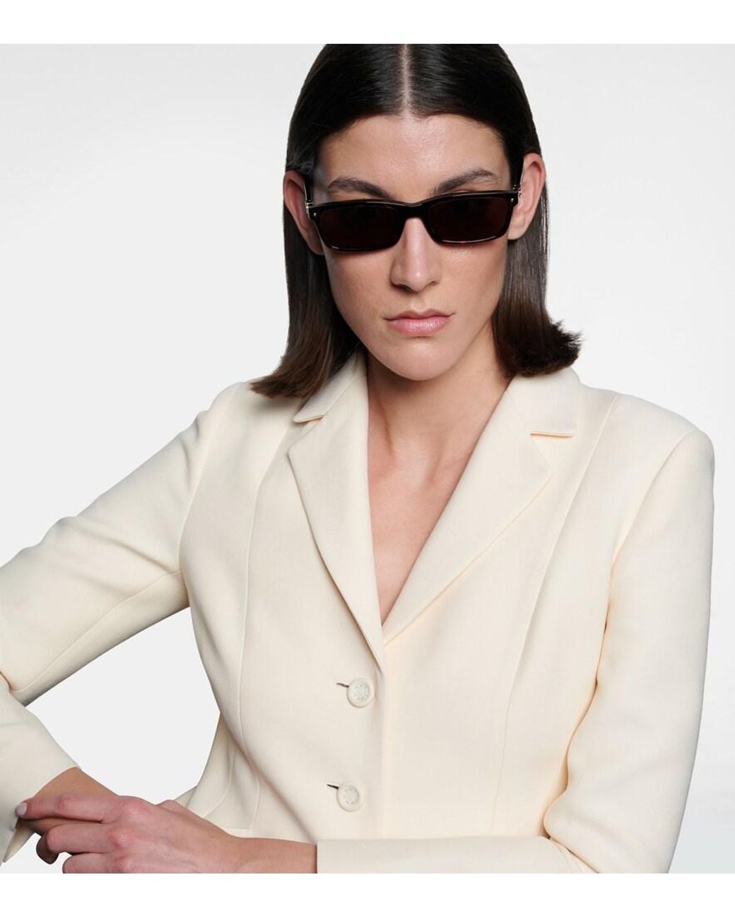 Dior Brown Petit Cd S1I Rectangular Sunglasses
