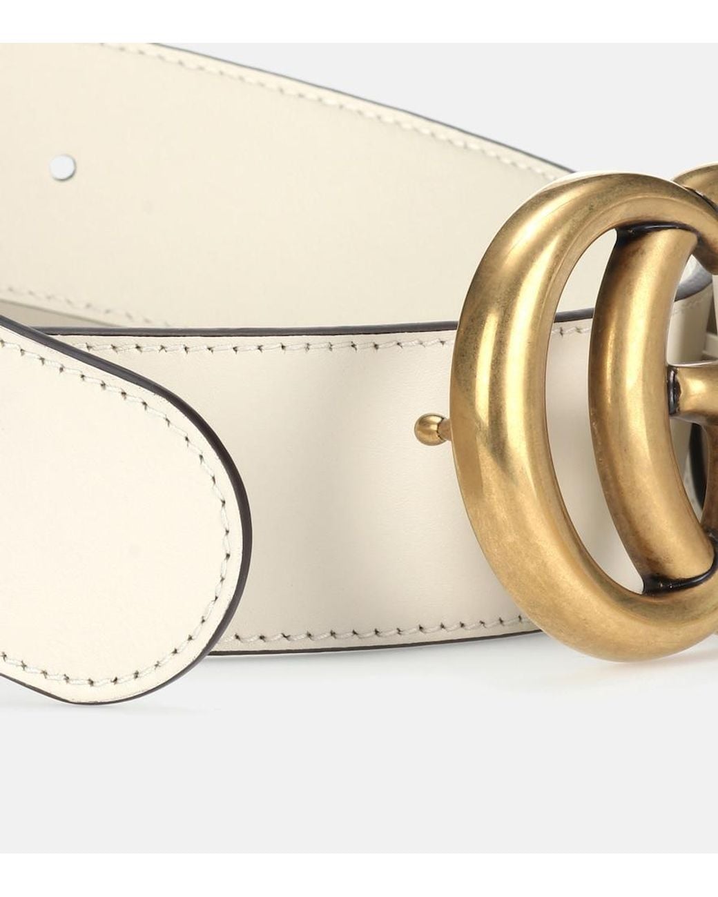 Gucci Natural Gg Marmont Wide Belt, Size 105