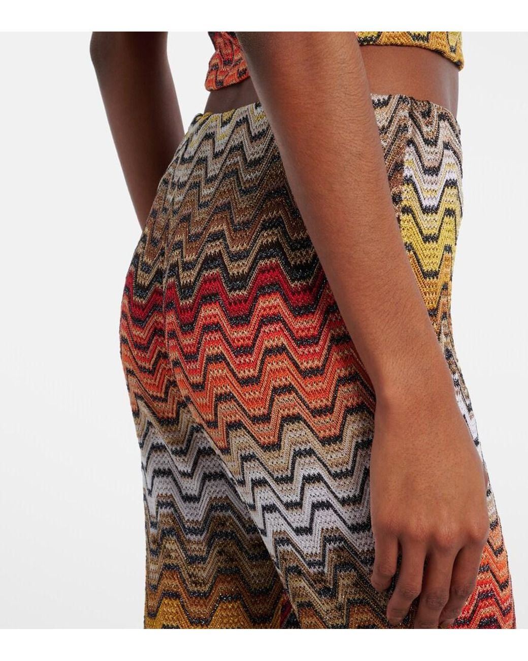Missoni Multicolor Wave Lame Slim Pants