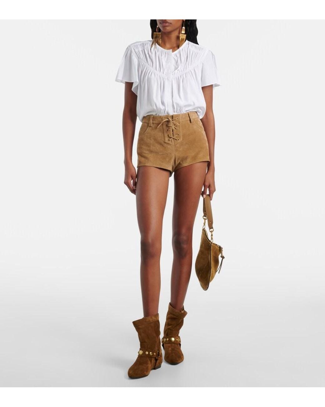 Isabel Marant Brown Stania Studded Suede Ankle Boots