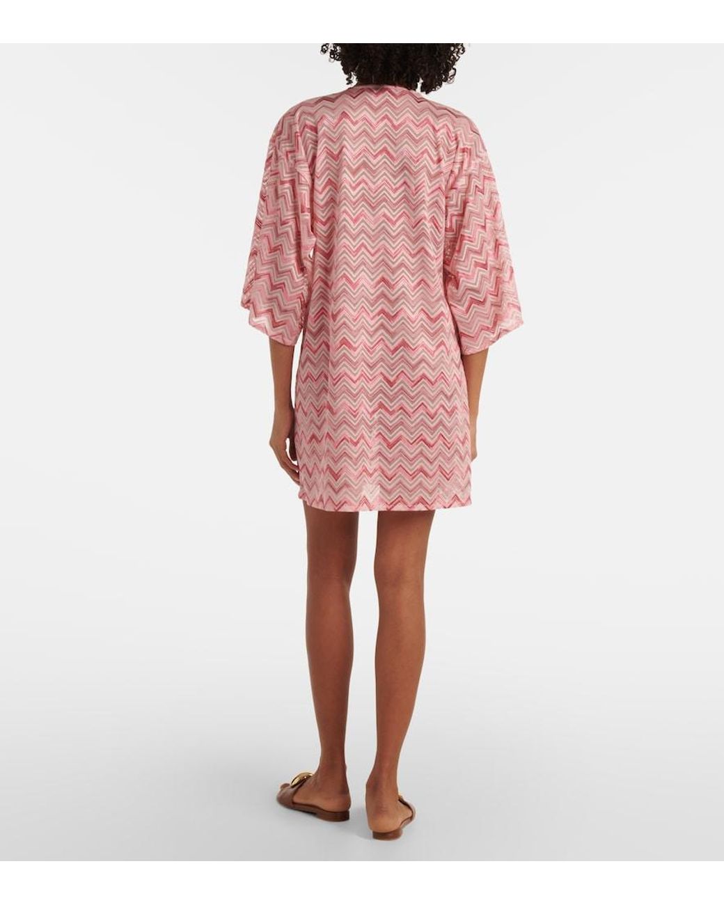 Missoni Pink Chevron Lame Kaftan