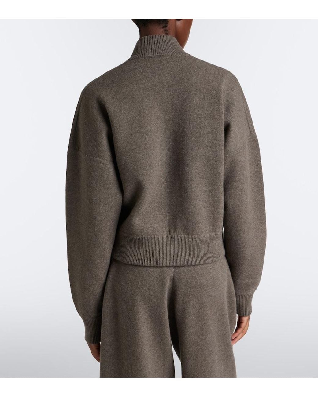 arch4 Brown New Jace Cashmere Zip-Up Cardigan