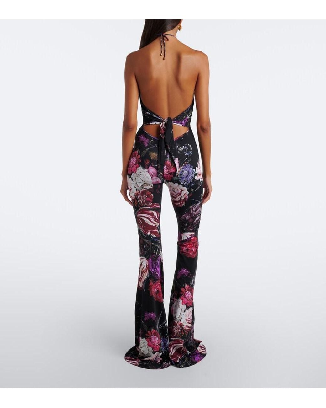Roberto Cavalli White Floral Jumpsuit