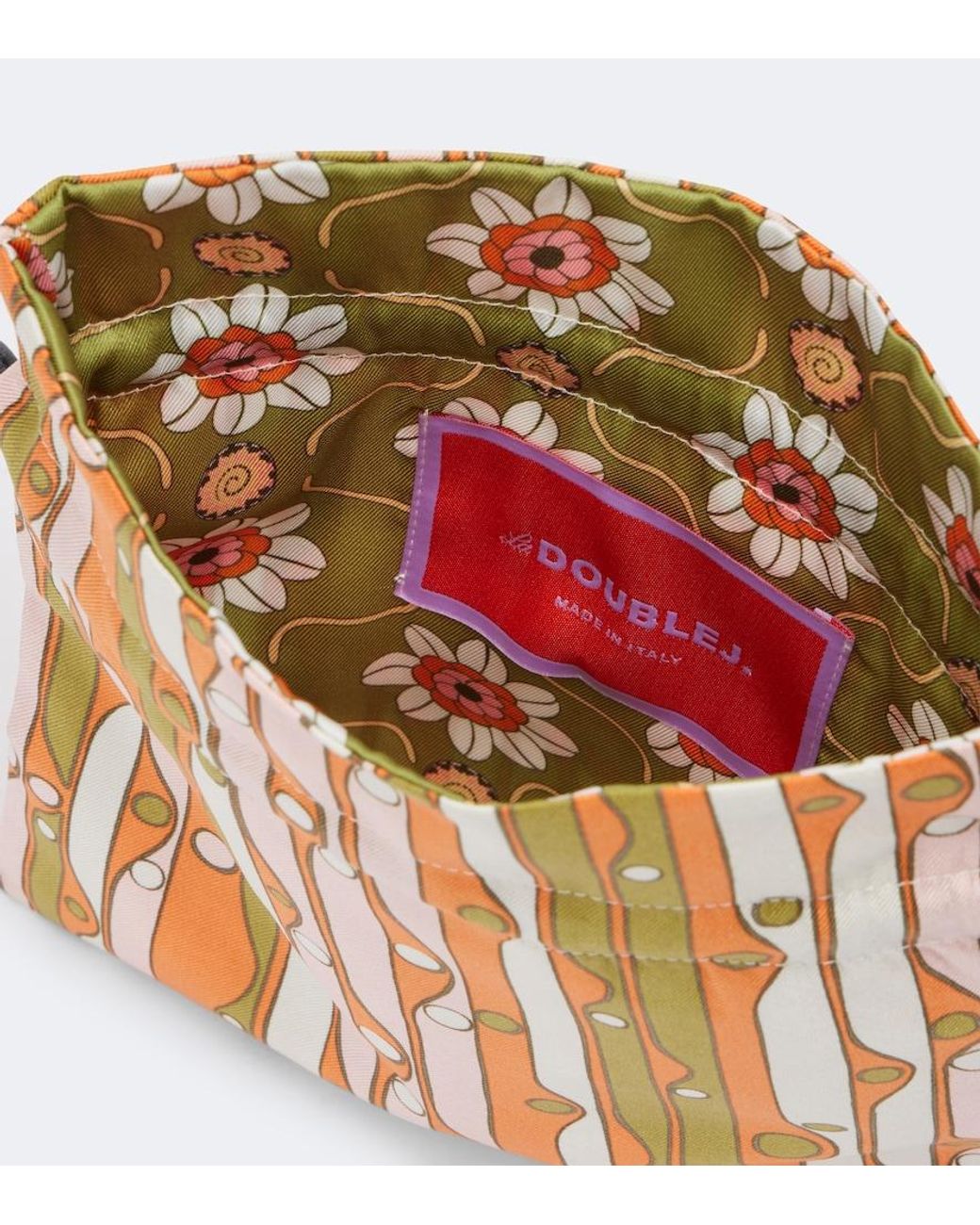 LaDoubleJ White Printed Pouch