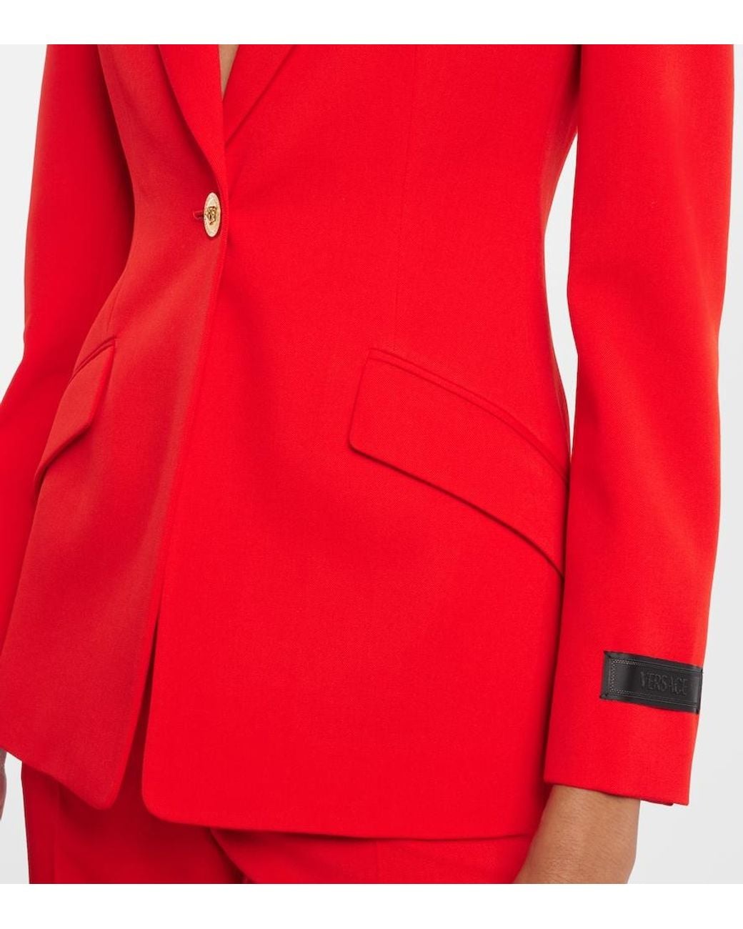 Versace Red Wool Blazer