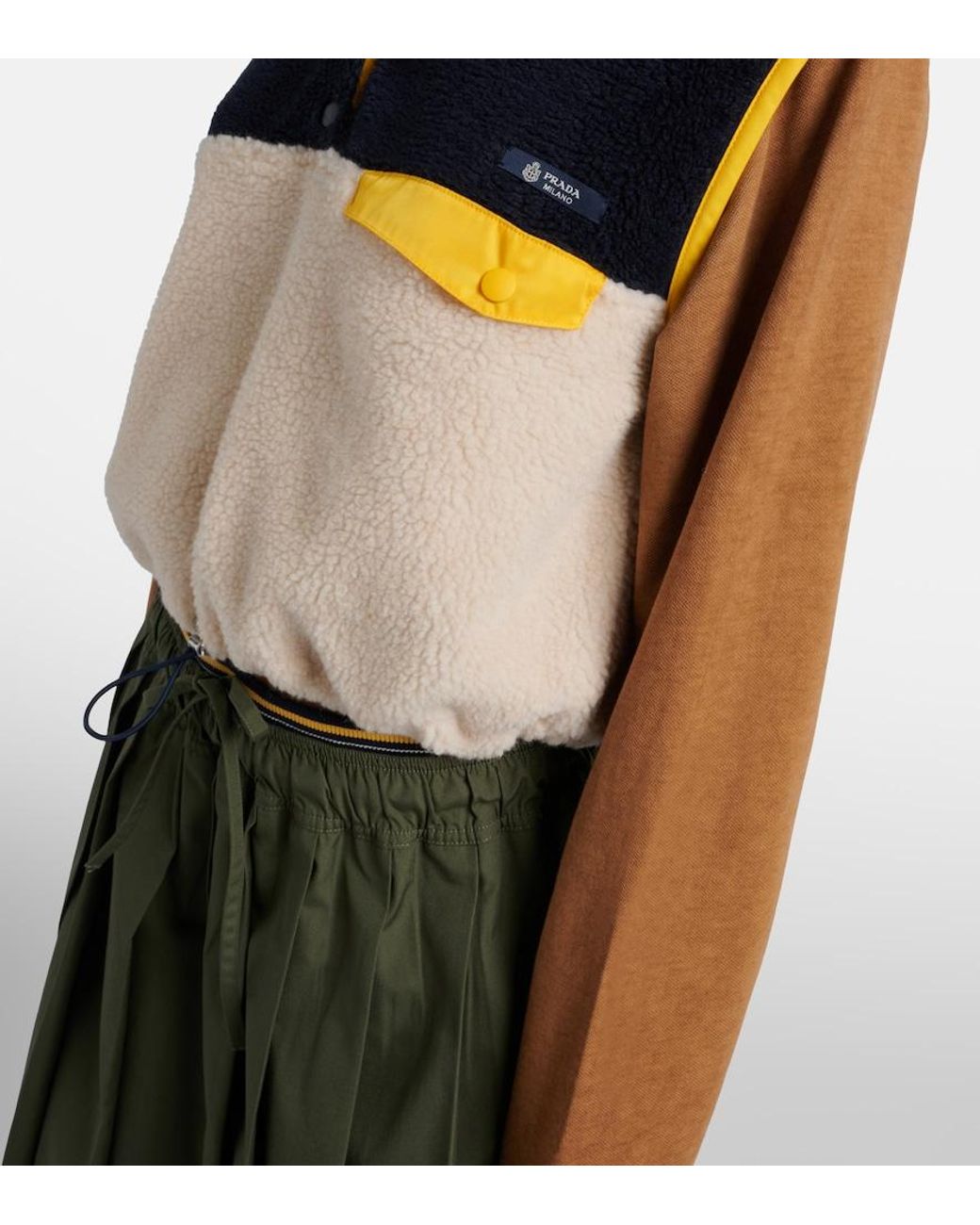 Prada Blue Cropped Teddy Vest