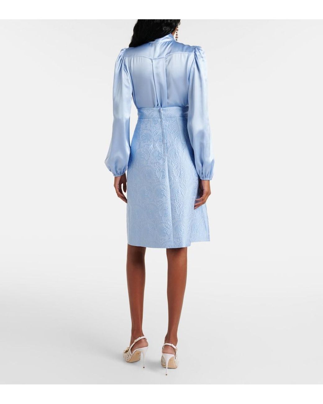 Dolce & Gabbana Blue Skirt With Logo