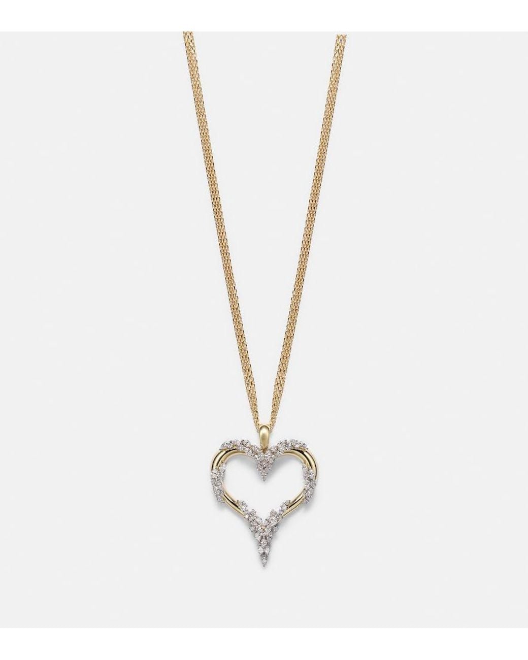 YEPREM White Golden Strada 18Kt And Necklace With Diamonds