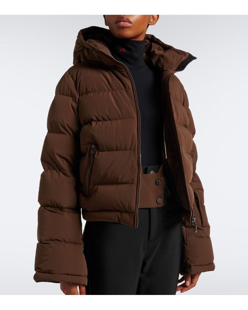 Perfect Moment Brown Polar Flare Down Ski Jacket