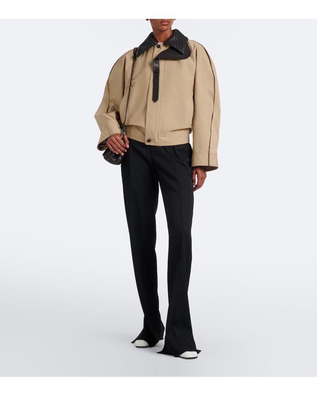 Bottega Veneta Black Wool Straight Pants