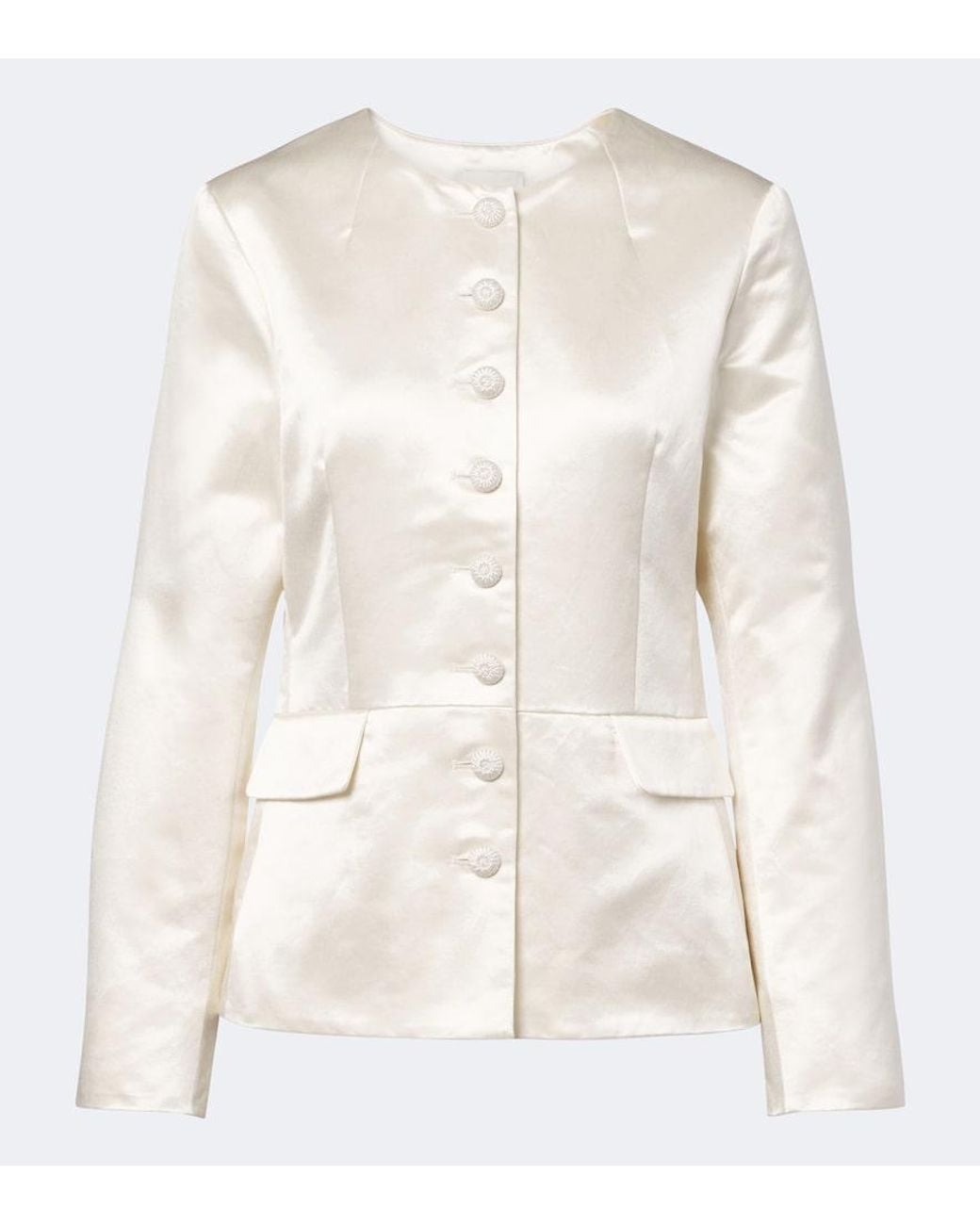 Posse Natural Verity Cotton And Silk Satin Jacket
