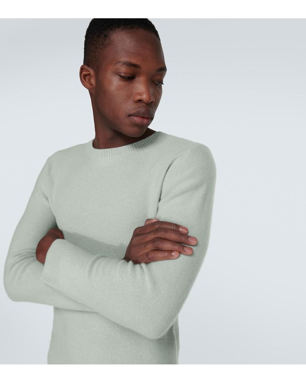 LeKasha Gray Toucques Cashmere Sweater for men