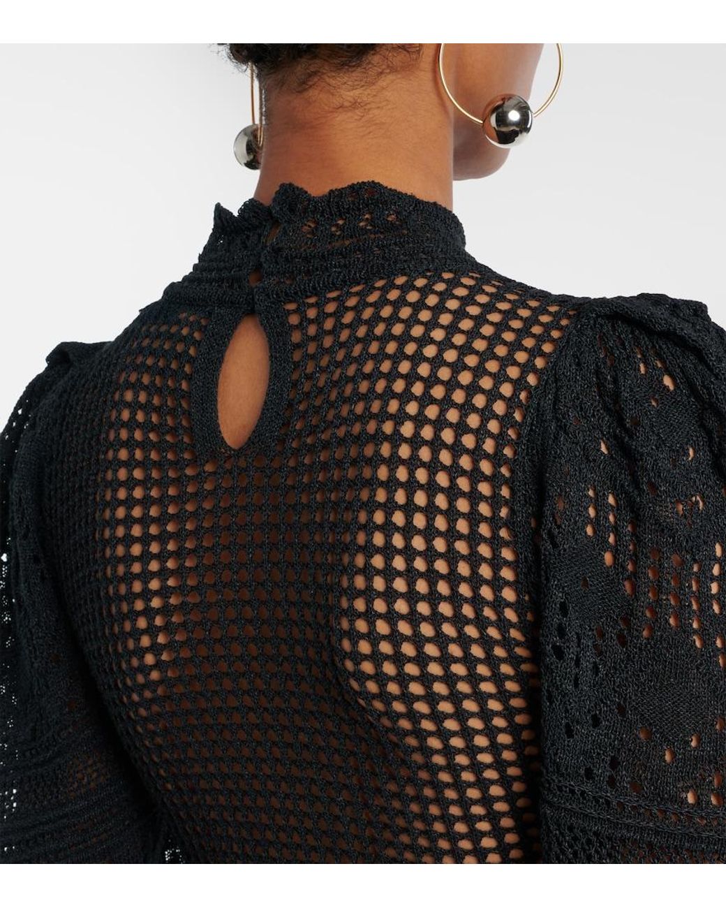Isabel Marant Black Long Openwork Dress