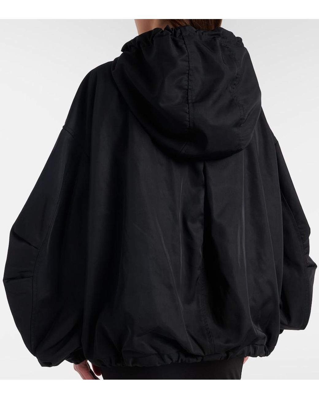 The Attico Black Oversized Bomber Jacket