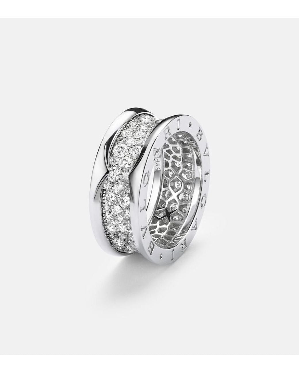 BVLGARI White B.Zero1 18Kt Ring With Diamonds