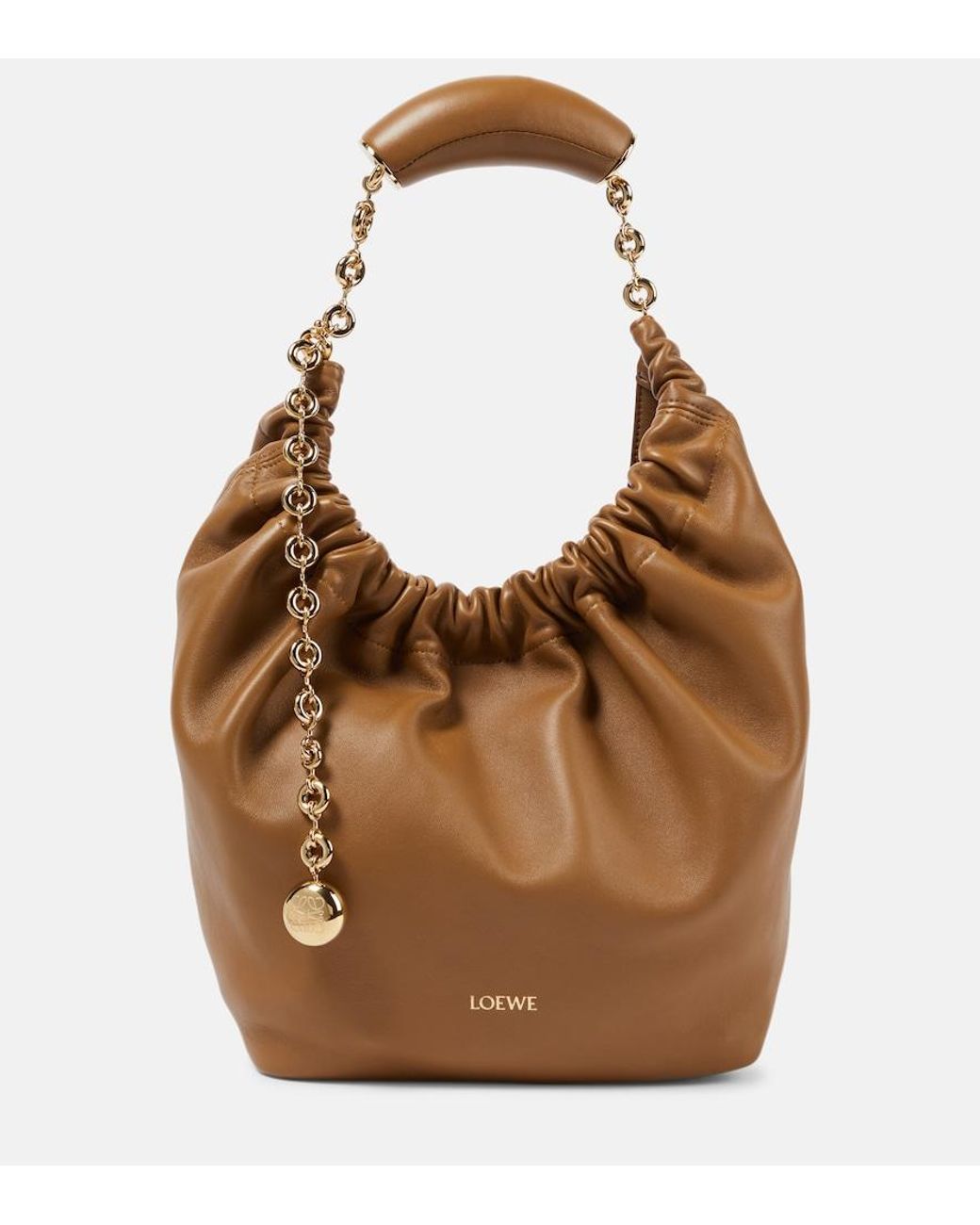 Loewe Brown Squeeze Small Leather Shoulder Bag