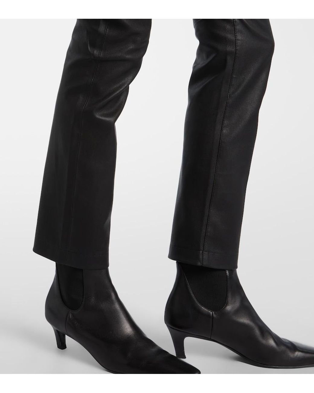 AG Jeans Black Mari Leather Skinny Pants