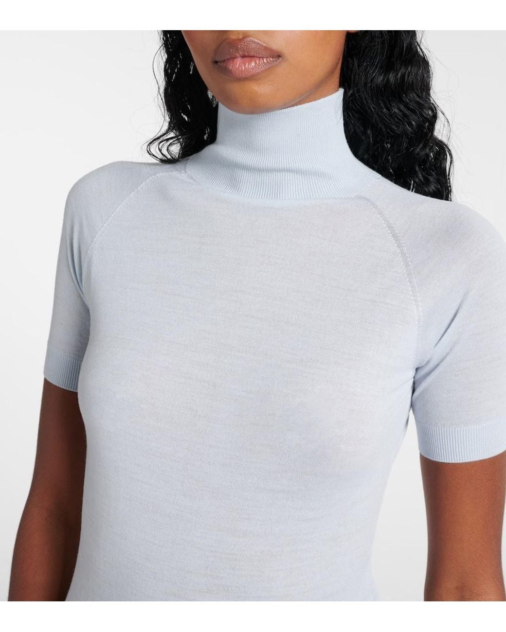 Alaïa White Wool Bodysuit