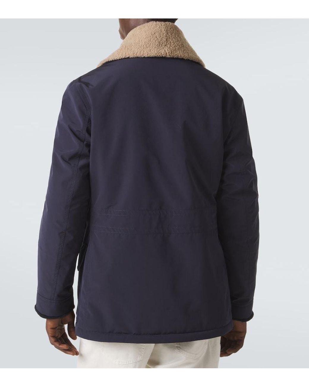 Brunello Cucinelli Blue Double-Breasted Jacket for men