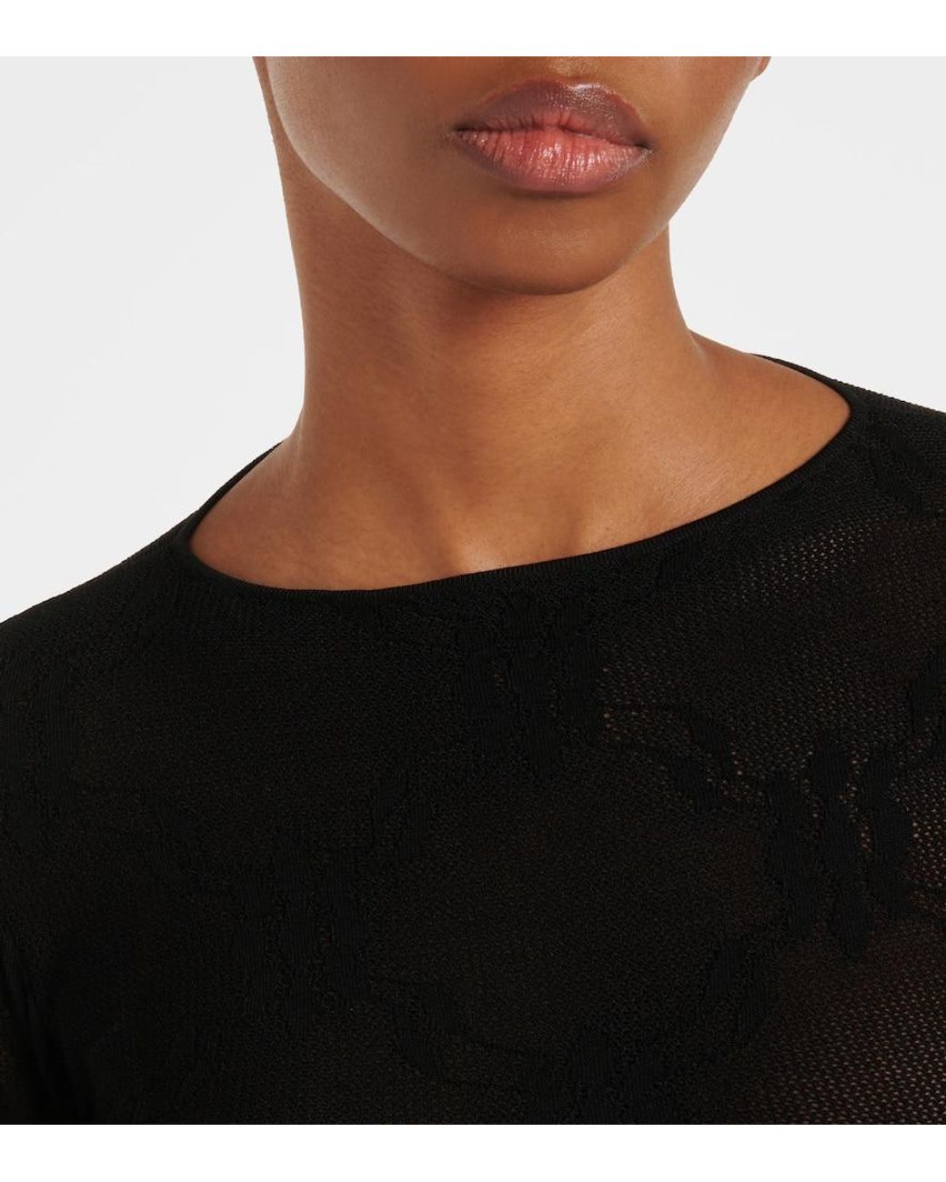 Victoria Beckham Black Backless Bodysuit