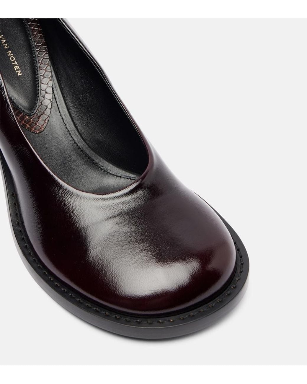 Dries Van Noten Black 60 Leather Pumps