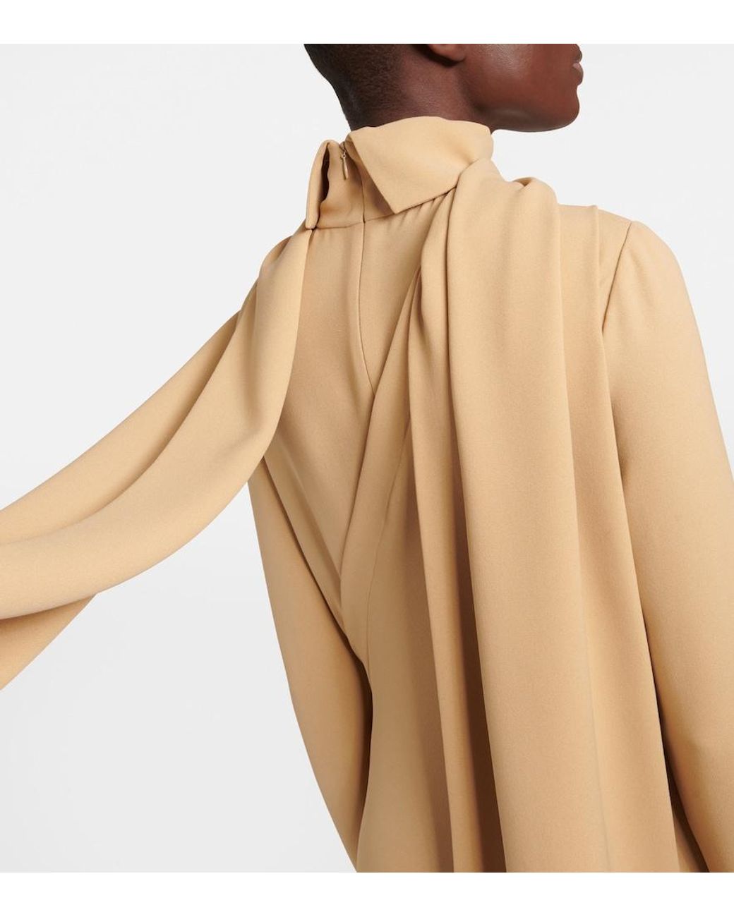 The Row Natural Pascal Scarf-neck Silk Gown