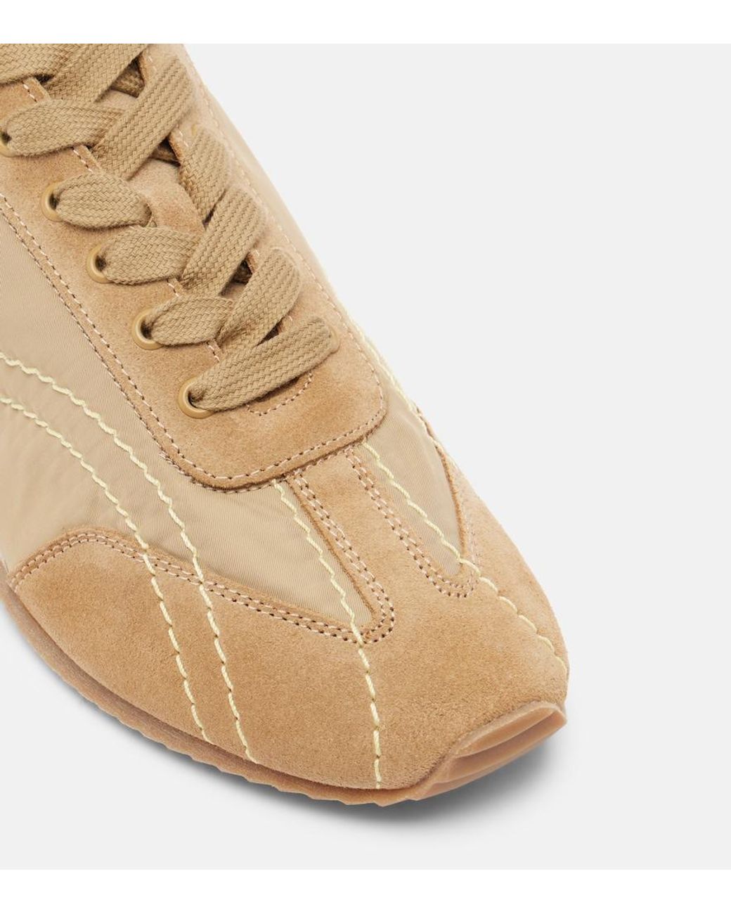 Totême Natural Flex Suede-Trimmed Sneakers