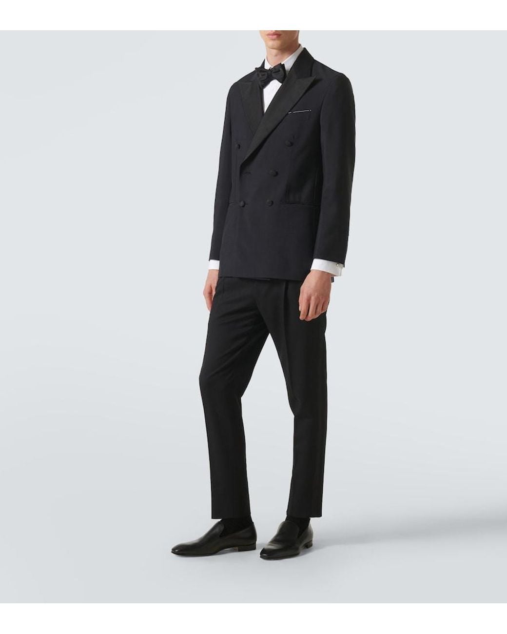Rubinacci Blue Wool Tuxedo Jacket for men