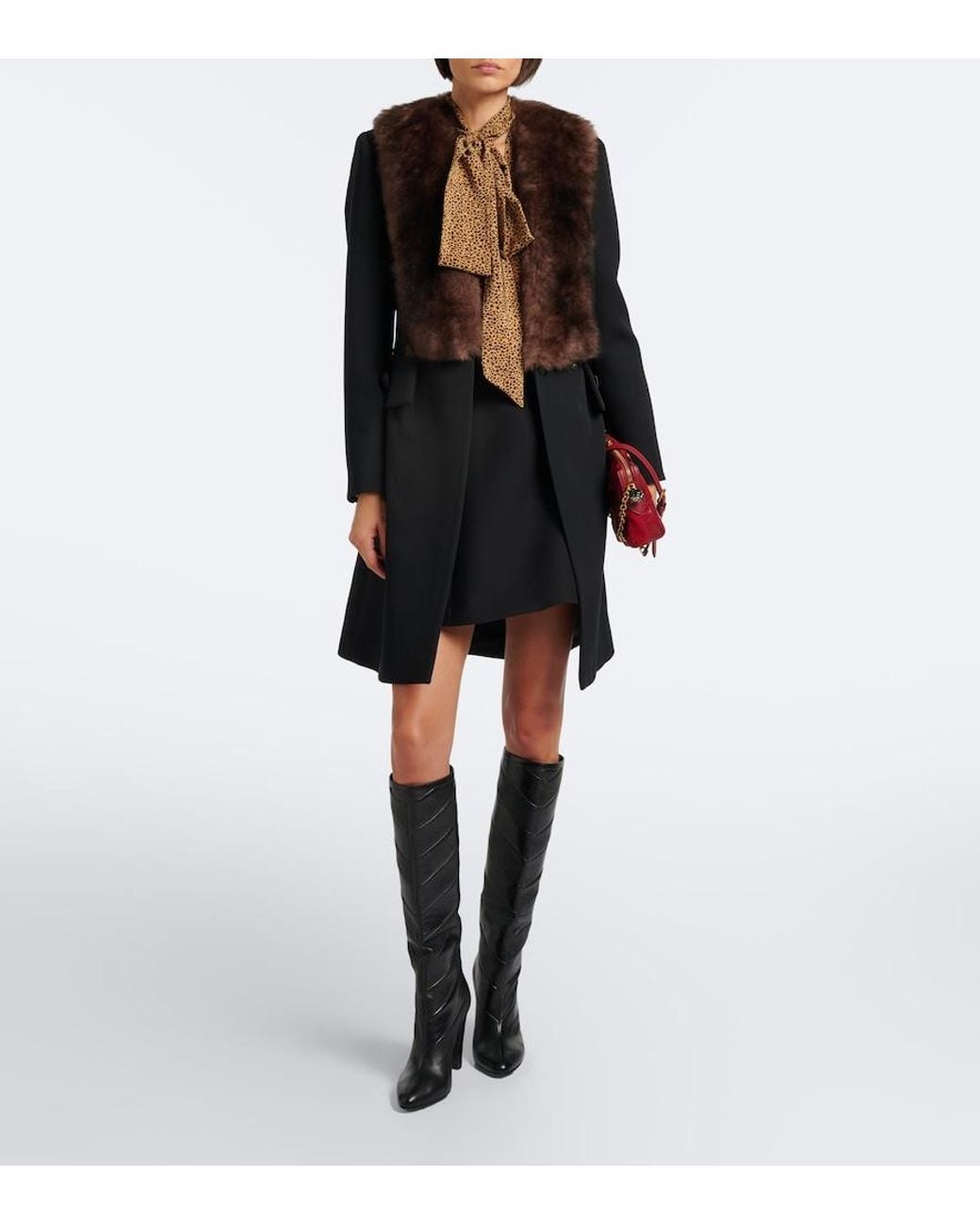 Valentino Garavani Black Virgin Wool Coat