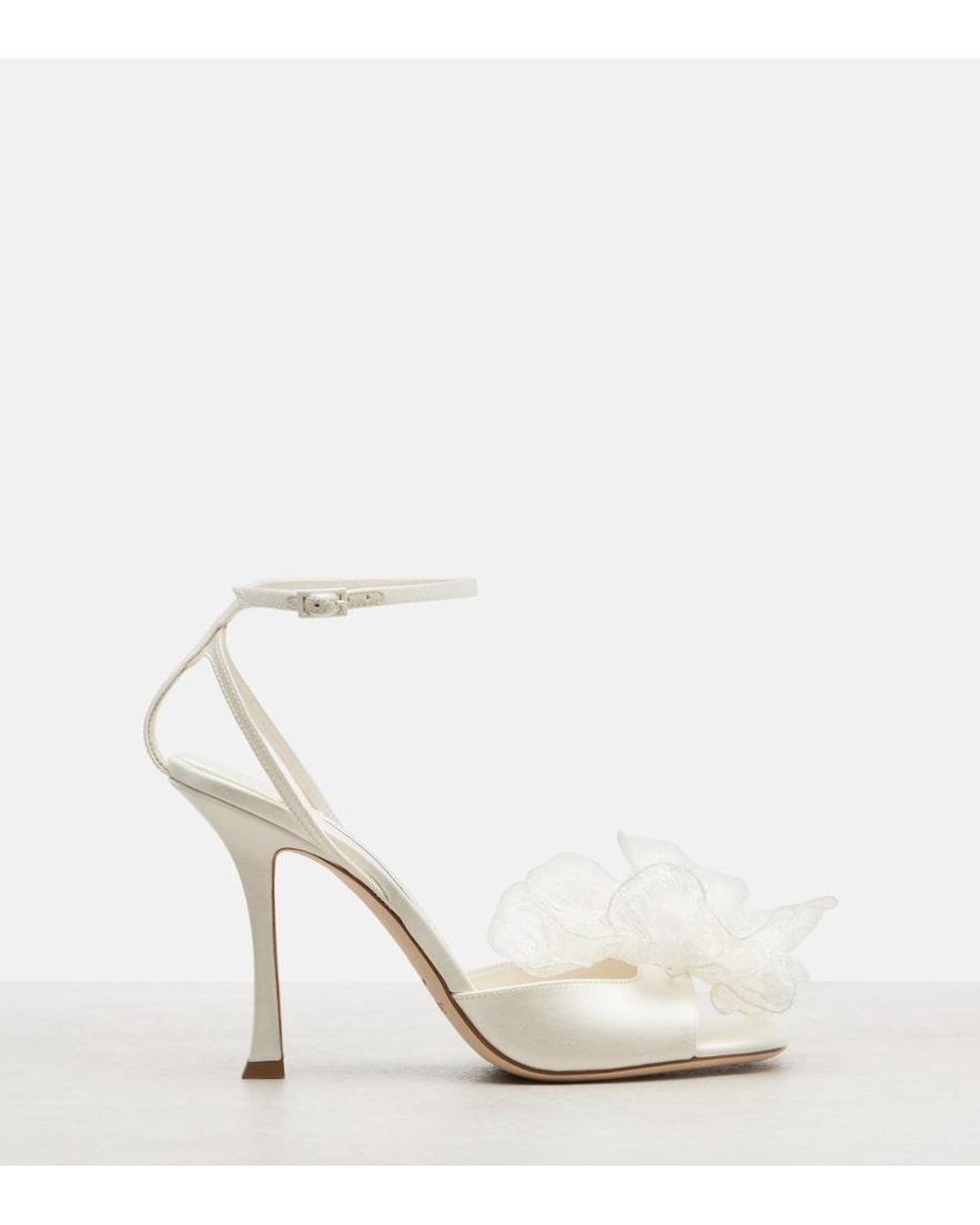 Jimmy Choo White Mimmi Satin Sandals