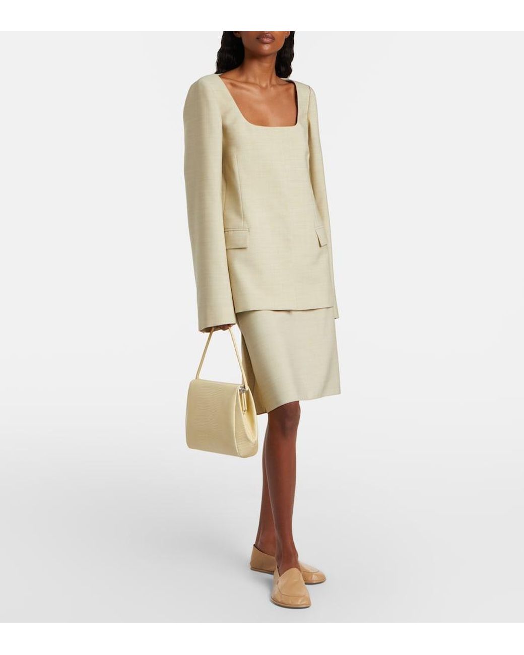 Calvin Klein Natural Tina Small Snake-Effect Leather Shoulder Bag