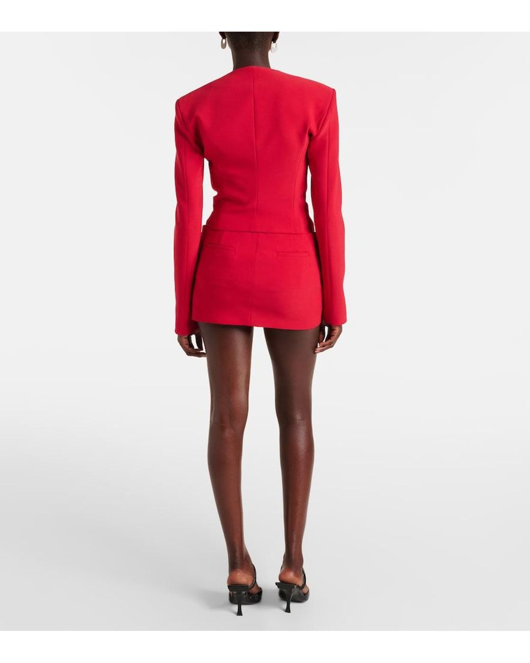 The Attico Red Crepe Jacket