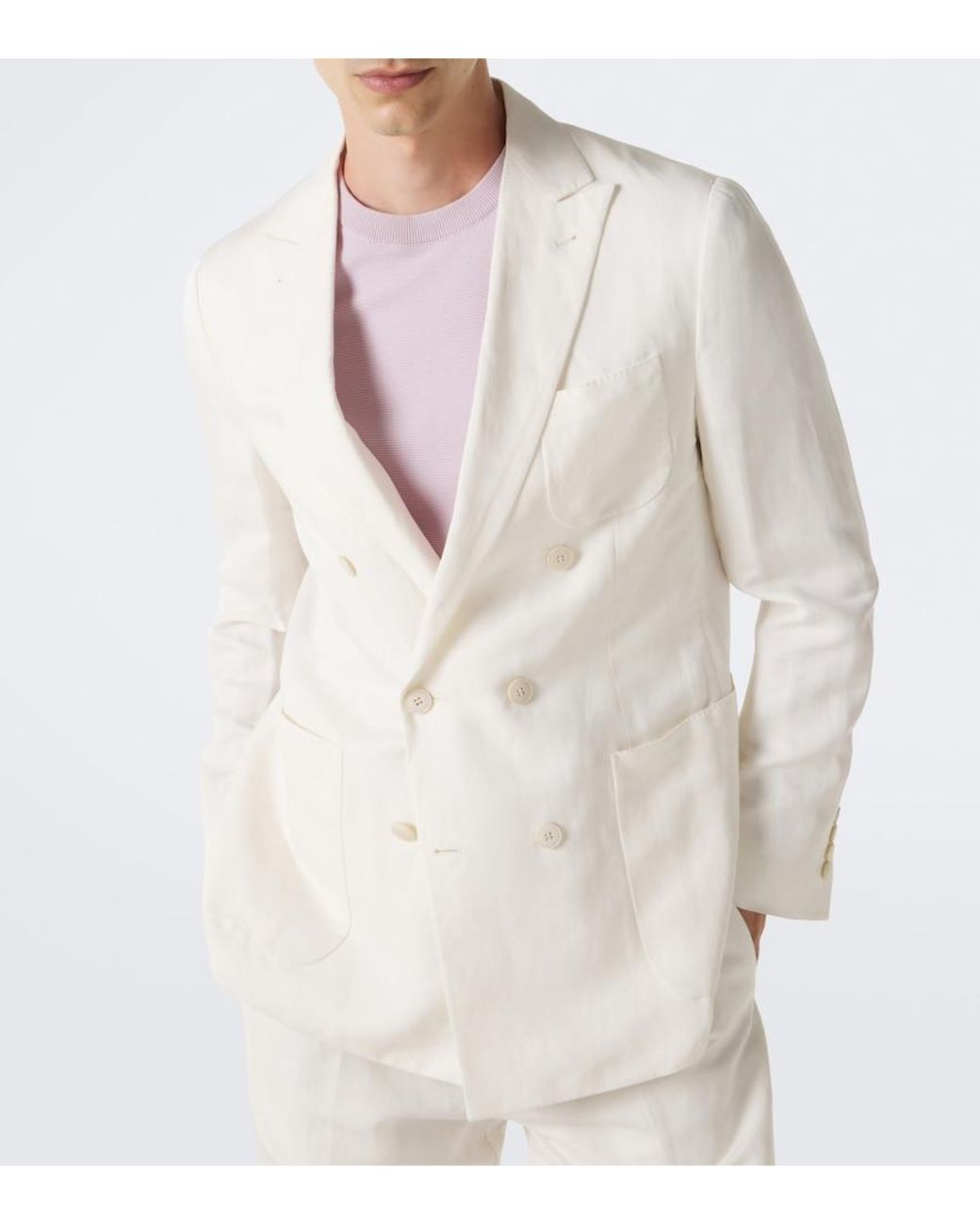Canali Natural Kei Linen And Silk Suit Jacket for men