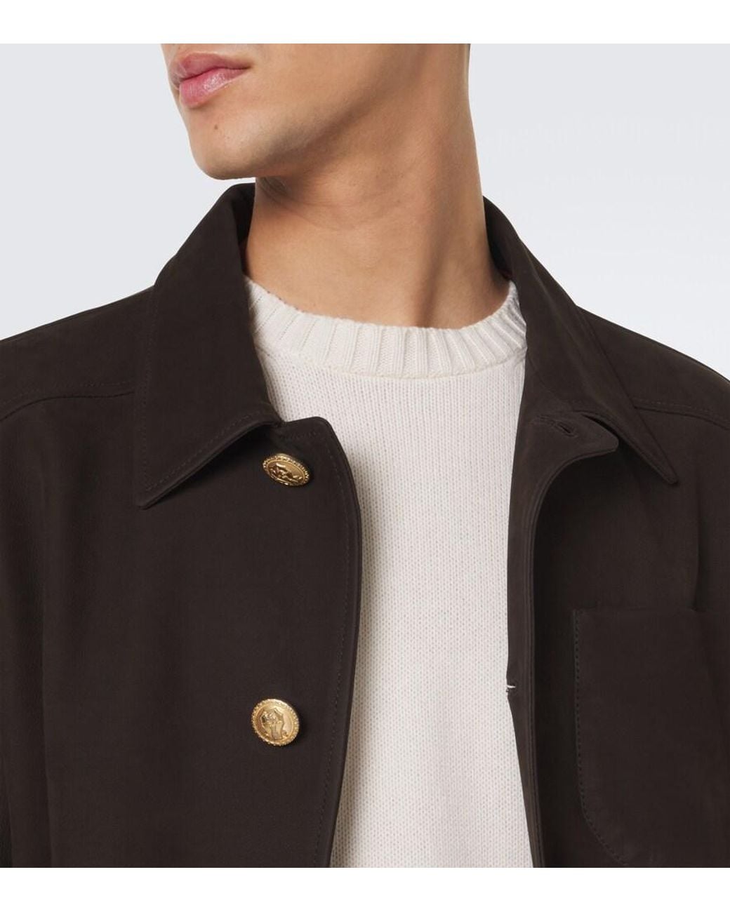 Brunello Cucinelli White Cashmere Sweater for men