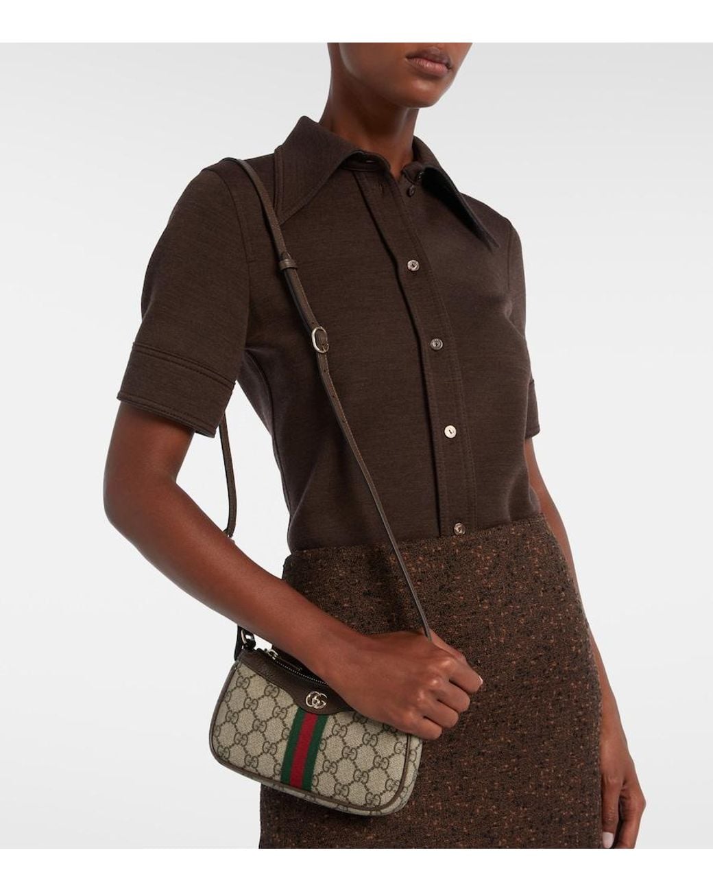 Gucci Metallic Ophidia Mini Gg Shoulder Bag
