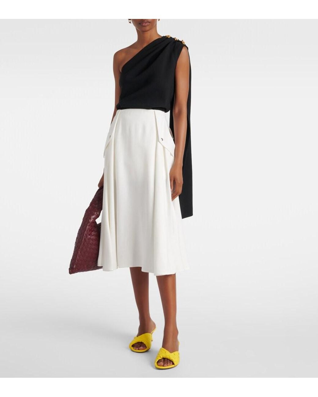 Bottega Veneta Yellow Blink 50 Intrecciato Leather Mules