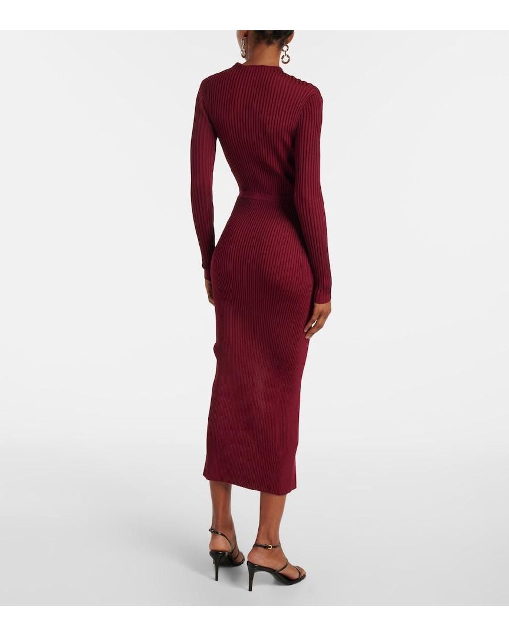 Robe Midi Self-Portrait en coloris Red