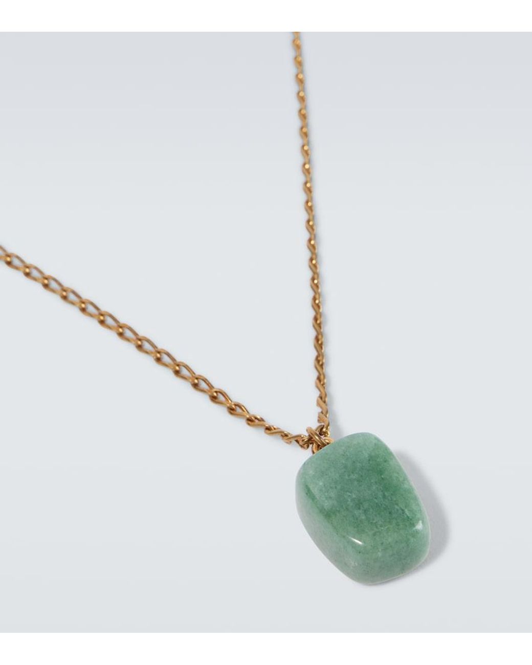 Dries Van Noten Blue Plated Pendant Necklace for men