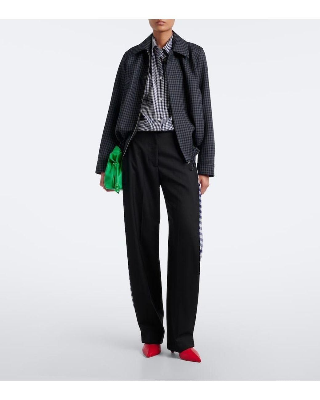 Loewe Black Wool Wide-Leg Pants