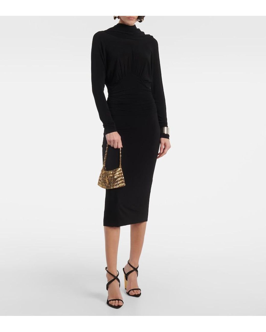 Saint Laurent Metallic Evening Mini Embroidered Shoulder Bag
