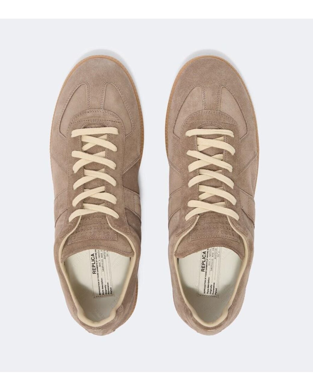 Maison Margiela Brown Replica Suede Sneakers for men