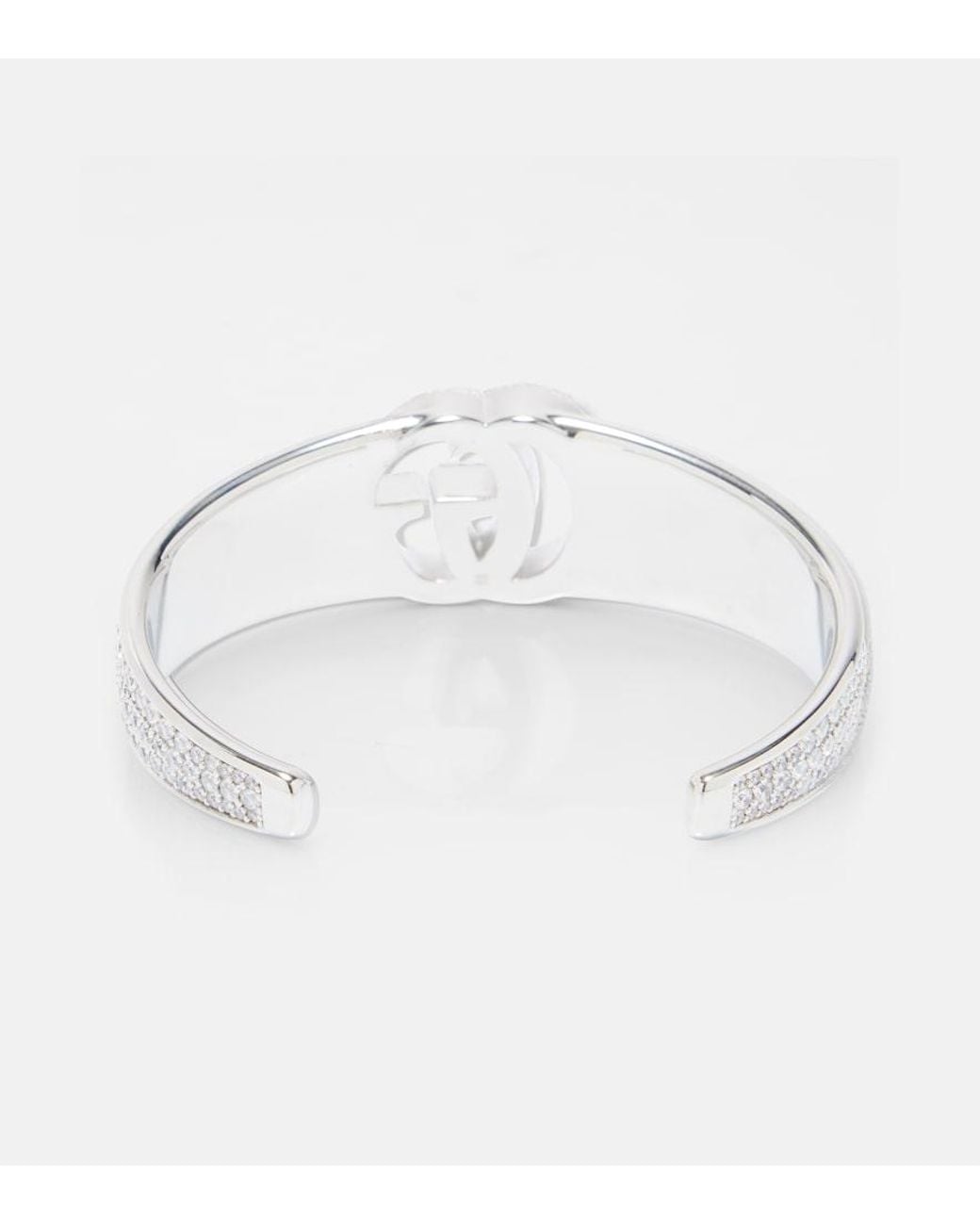 Gucci Metallic Gg Marmont Embellished Cuff Bracelet