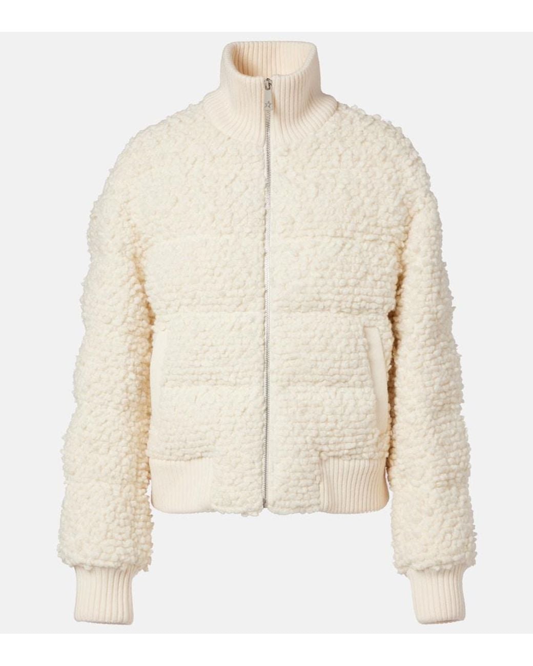 Perfect Moment Natural Apres Wool Down Bomber Jacket