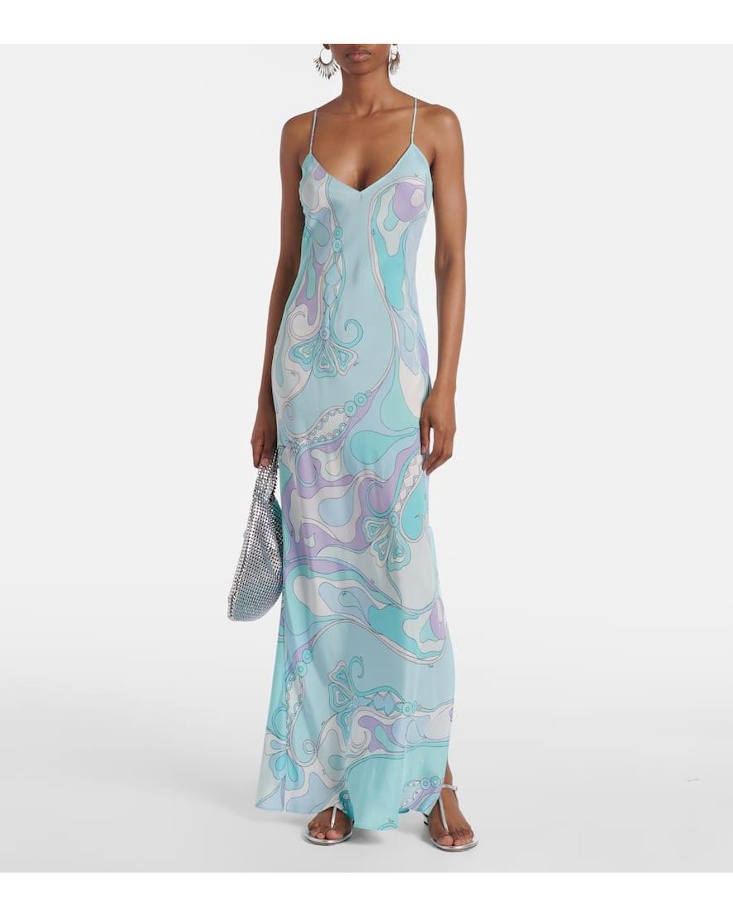 EMILIO PUCCI★素敵！Floral Grasshopper Blue Maxi Dress s-l400.jpg
