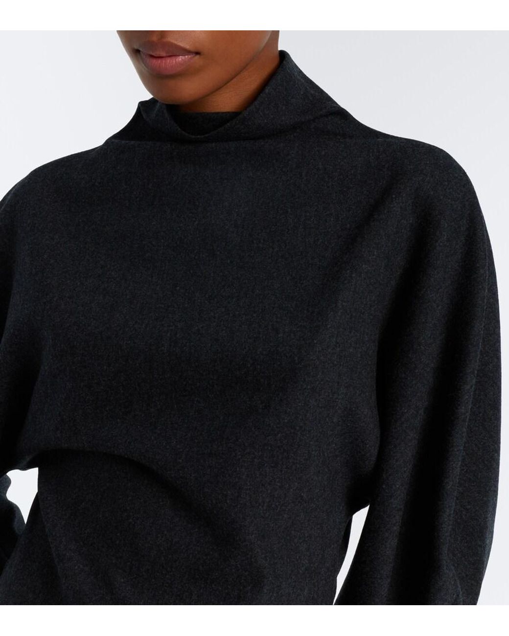Khaite Blue Harlow Wool And Cashmere Top
