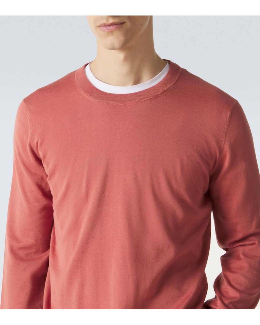 Brunello Cucinelli Pink Cotton Sweater for men
