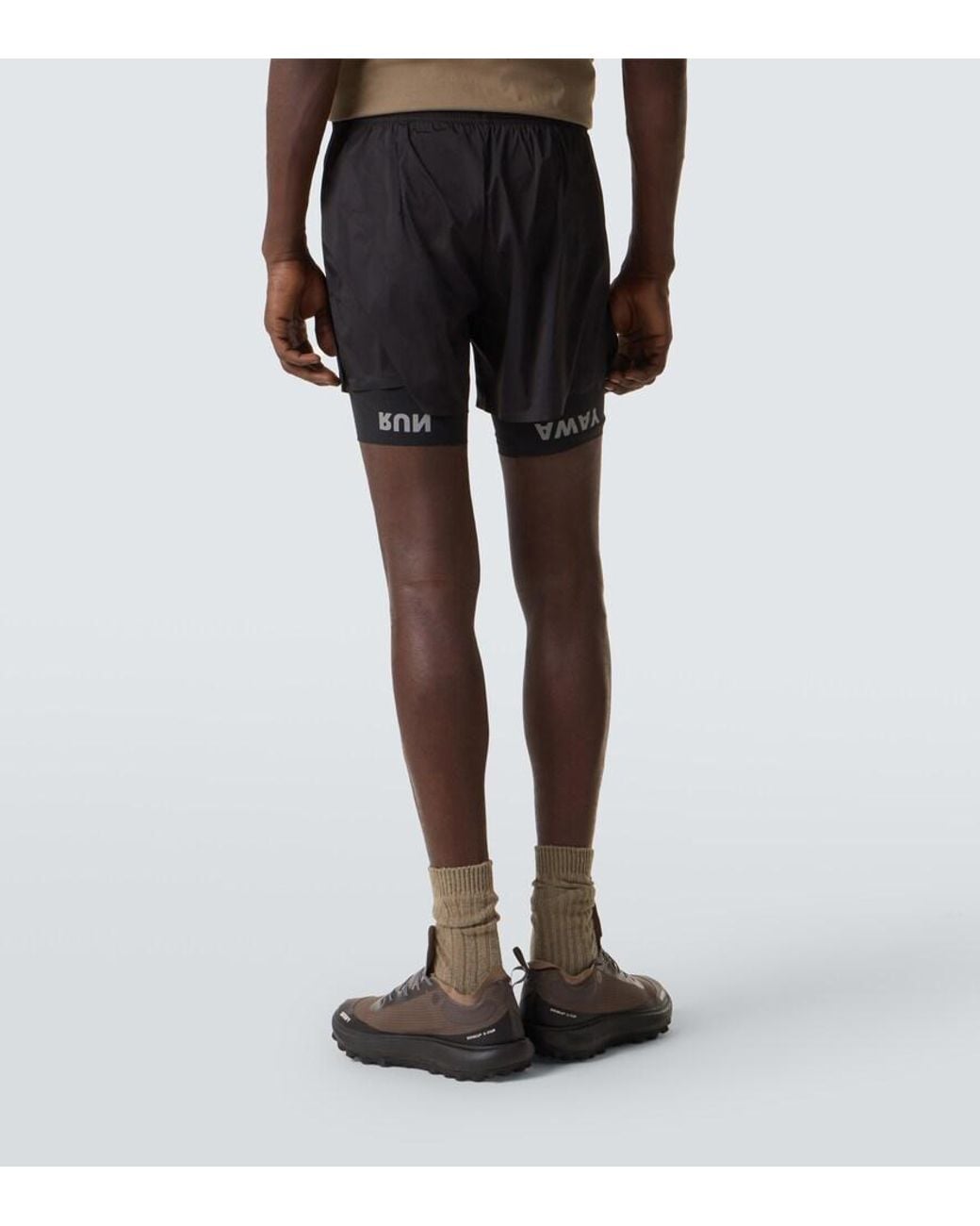 Satisfy Black Techsilk Running Shorts for men