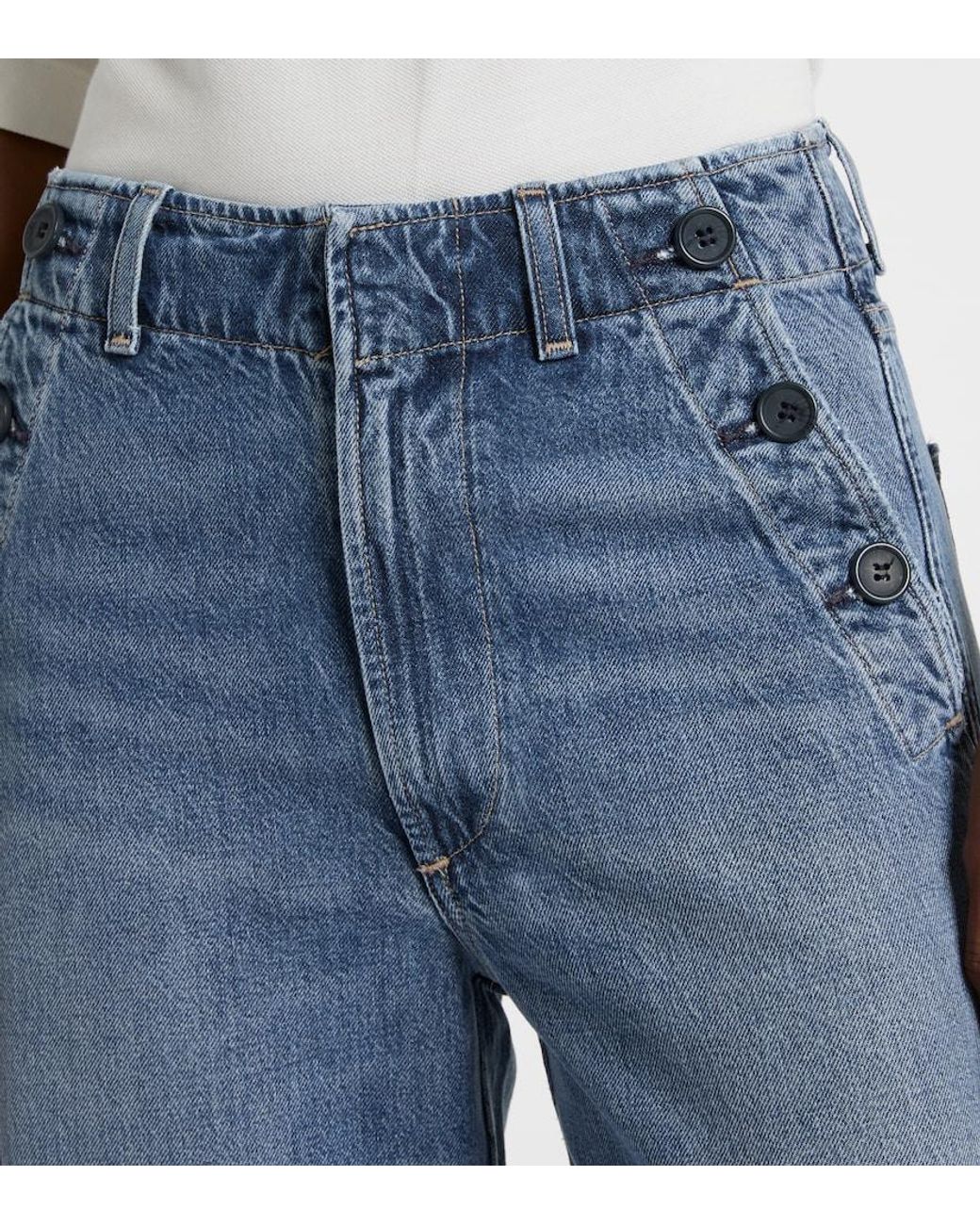 Citizens of Humanity Blue Boardwalk Wide-Leg Jeans